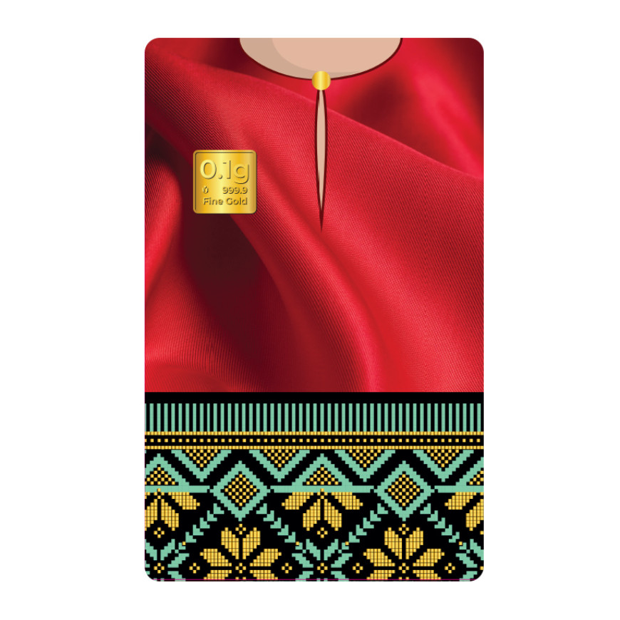 NUBEX | AIDILFITRI 2025 | BAJU MELAYU TELUK BELANGA | 0.1G GOLD 999.9