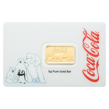 PAMP SUISSE | COCA-COLA HOLIDAY POLAR BEARS | 5G GOLD 999.9