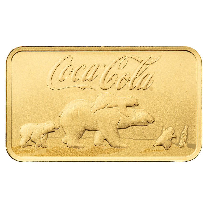 PAMP SUISSE | COCA-COLA HOLIDAY POLAR BEARS | 5G GOLD 999.9