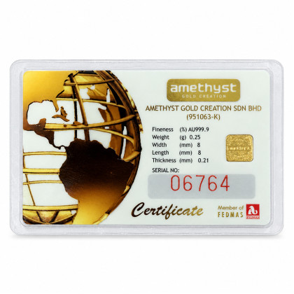 AMETHYST | RANDOM CARD | 0.25G GOLD 999.9