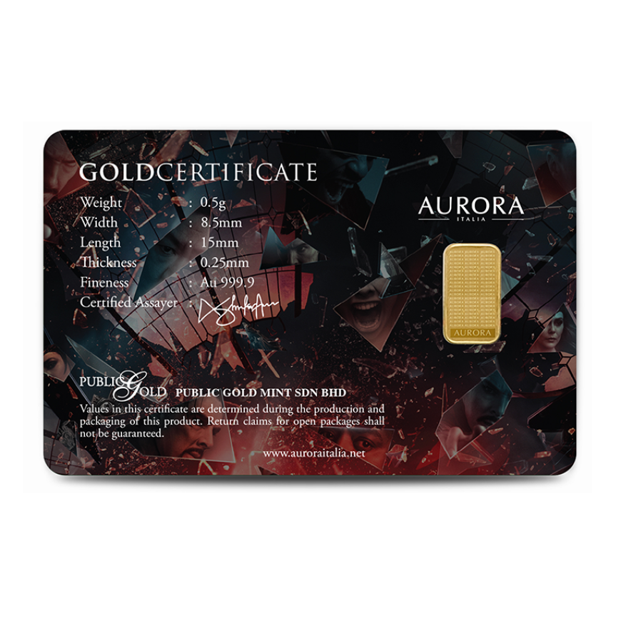 PUBLIC GOLD | AURORA ITALIAS UNIQUE | MARVEL | DOCTOR STRANGE | 0.5G GOLD 999.9