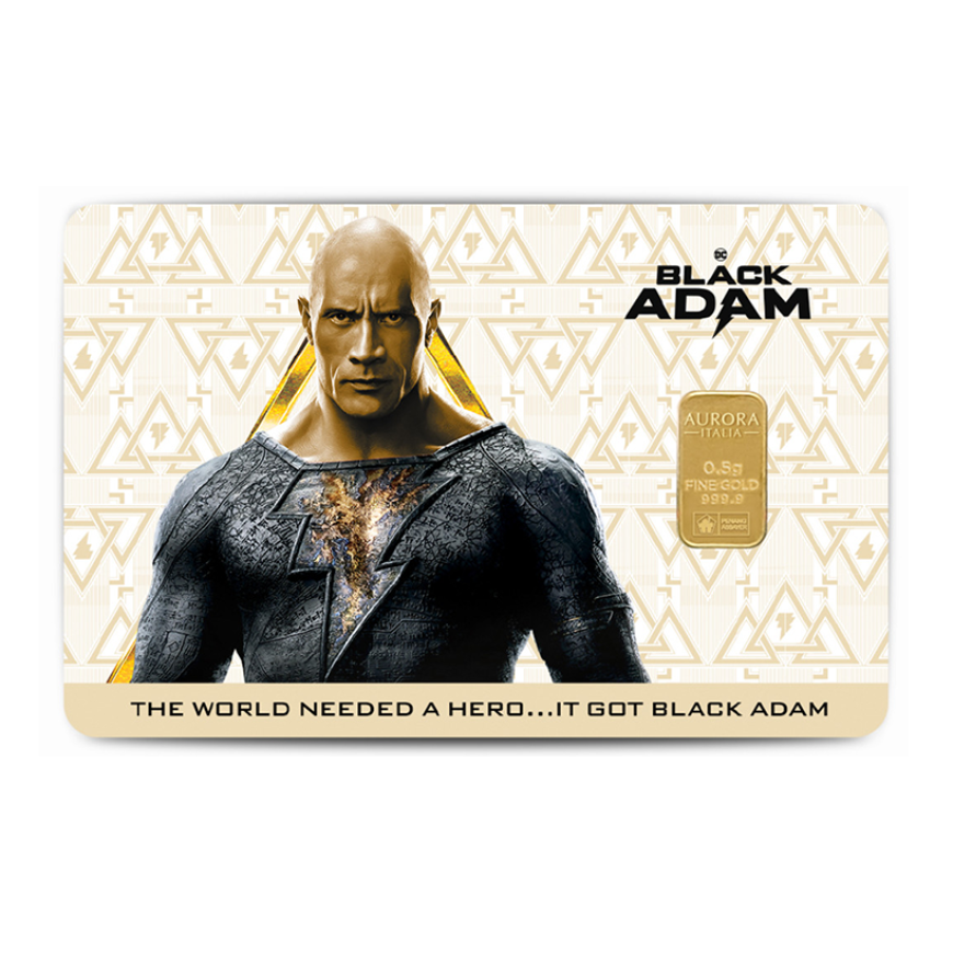 PUBLIC GOLD | AURORA ITALIAS UNIQUE | MARVEL | BLACK ADAM | 0.5G GOLD 999.9