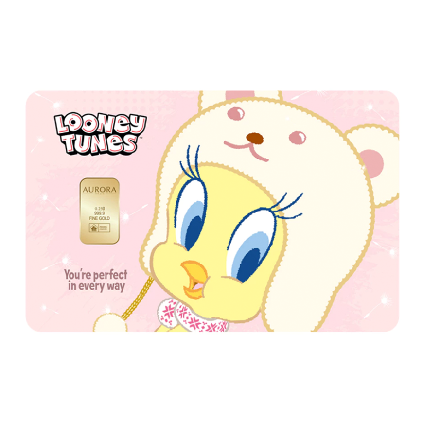 PUBLIC GOLD | AURORA ITALIAS UNIQUE | LOONEY TUNES | YOU'RE PERFECT IN EVERY WAY | 0.25G GOLD 999.9