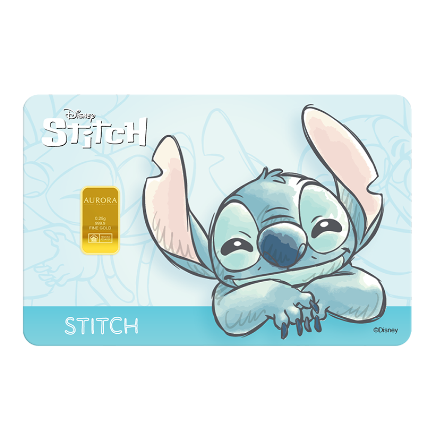PUBLIC GOLD | AURORA ITALIAS UNIQUE | DISNEY | STITCH | 0.25G GOLD 999.9