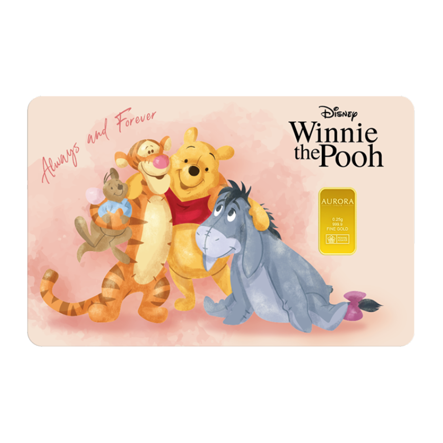 PUBLIC GOLD | AURORA ITALIAS UNIQUE | DISNEY | WINNIE THE POOH | 0.25G GOLD 999.9