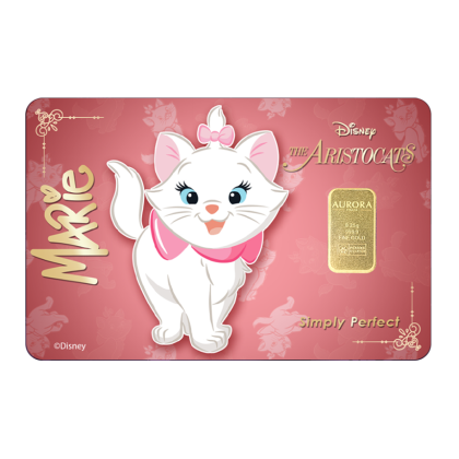PUBLIC GOLD | AURORA ITALIAS UNIQUE | DISNEY | ARISTOCATS | MARIE | 0.25G GOLD 999.9