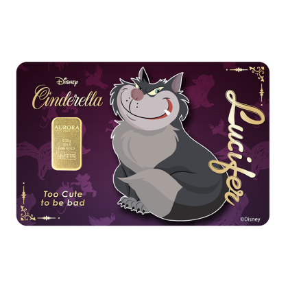 PUBLIC GOLD | AURORA ITALIAS UNIQUE | DISNEY | CINDERELLA | LUCIFER | 0.25G GOLD 999.9