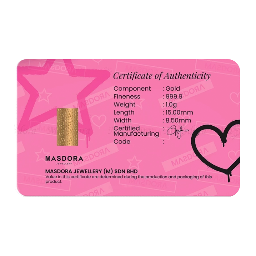 MASDORA | BLANK PINK | 1G GOLD 999.9