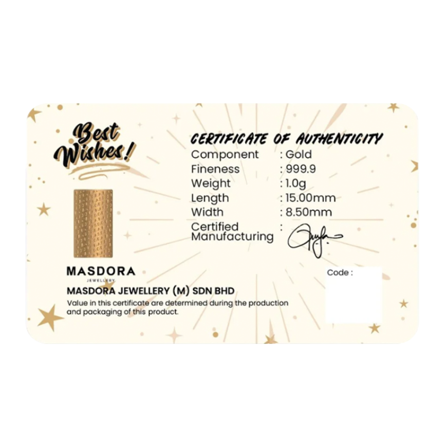 MASDORA | BEST WISHES | 1G GOLD 999.9