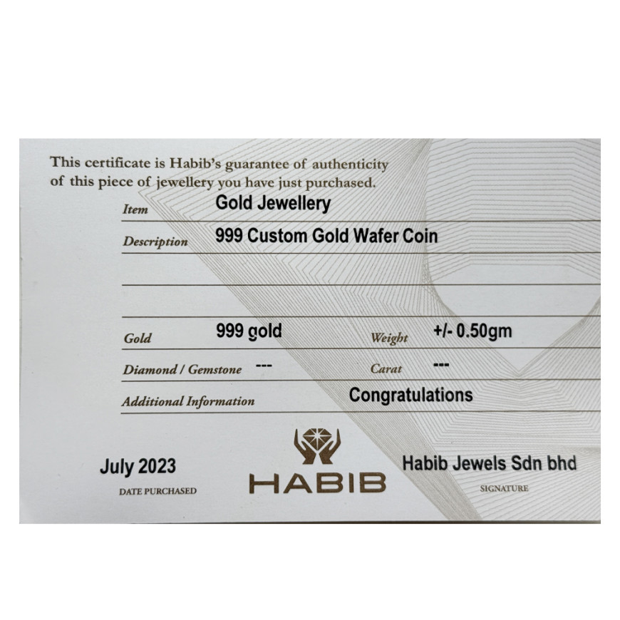 HABIB JEWELS | SAJI SENTIASA DI SISI | 0.5G GOLD 999.9
