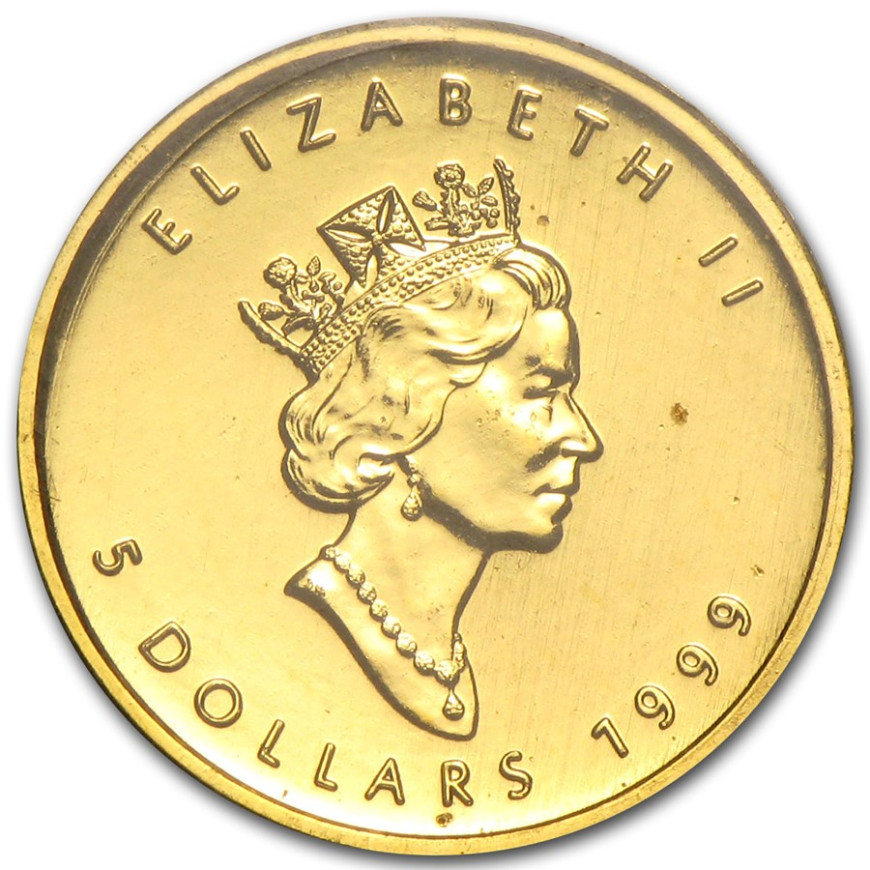 ROYAL CANADIAN MINT | MAPLE LEAF (1999) | 1/10OZ GOLD 999.9