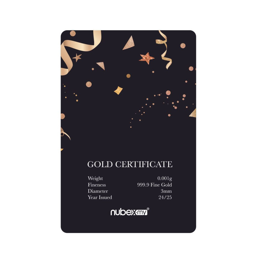 NUBEX | BABYGOLD SERIES | CONGRATULATIONS | 0.001G GOLD 999.9