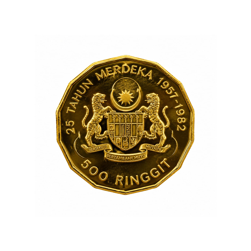 500 RINGGIT | AGONG VII | INDEPENDENCE (1982) | 10.25G GOLD 900