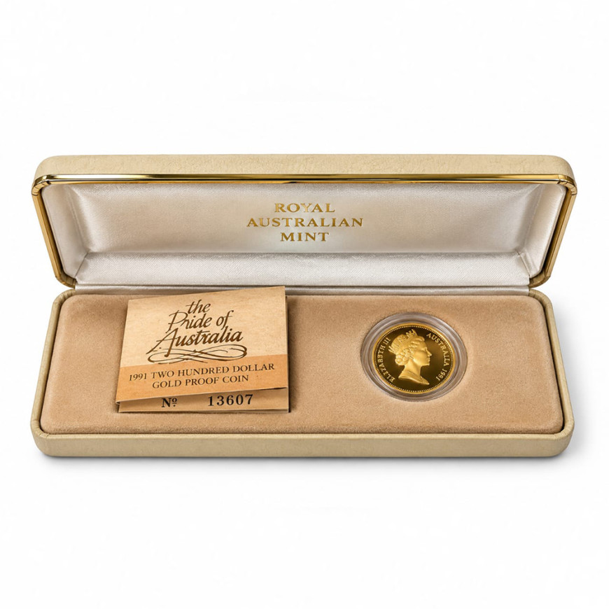 ROYAL AUSTRALIAN MINT | PRIDE OF AUSTRALIA - EMU (1991) | PROOF COIN | 10G GOLD 916.0