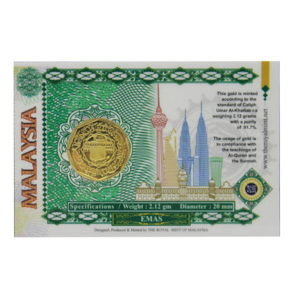 THE ROYAL MINT OF MALAYSIA | 1/2 DINAR GOLD 917.0