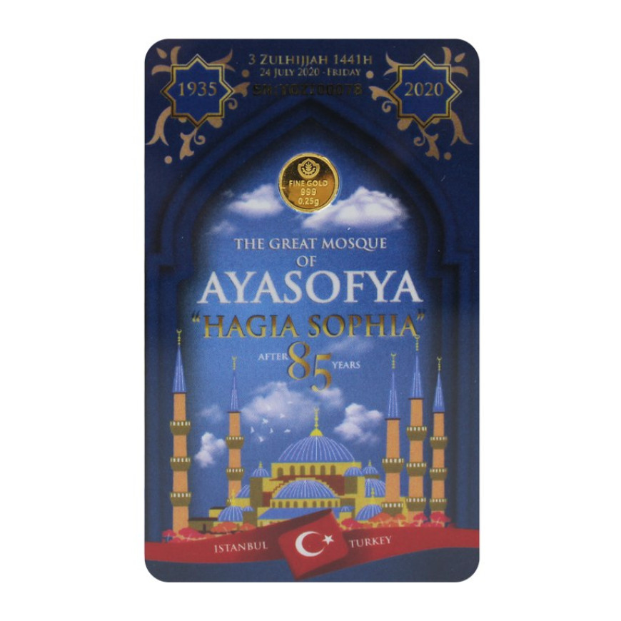 YAPEIM GOLD | HAGIA SOPHIA | 0.25G GOLD 999.0