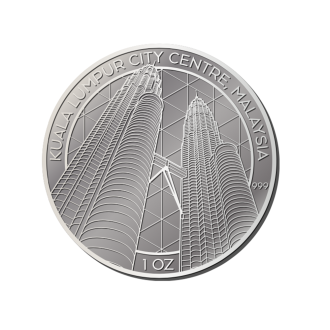 Nubex | kuala lumpur city centre (klcc) (coin only) | 1oz silver 999.0