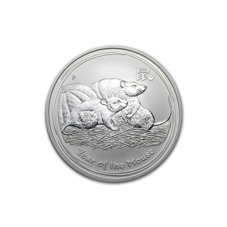 Perth mint | lunar mouse (2008) | 1oz silver 999.0