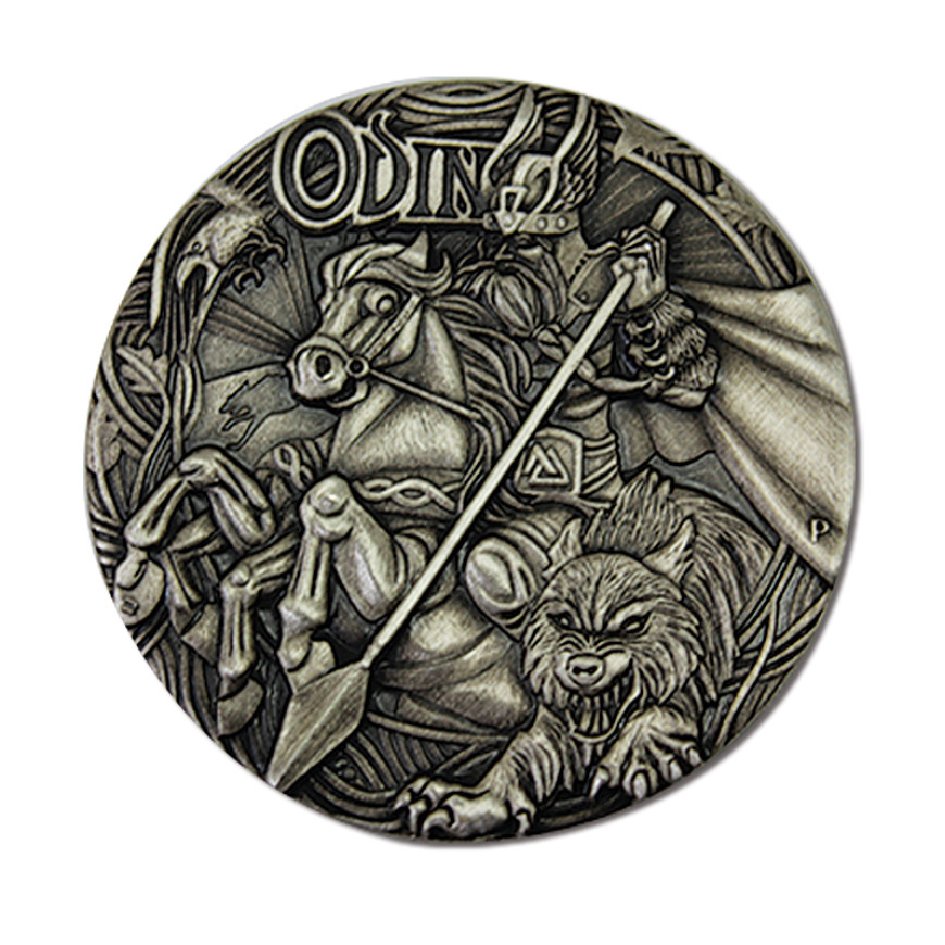 PERTH MINT | NORSE GODS – ODIN (2016) | 2OZ SILVER HIGH RELIEF ANTIQUED COIN 999.0