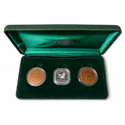 PERTH MINT | SQUARE PENNY CONCEPT SET (2003) | SQUARE PROOF COIN | 1/2OZ SILVER 999.0