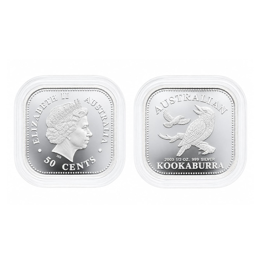 PERTH MINT | SQUARE PENNY CONCEPT SET (2003) | SQUARE PROOF COIN | 1/2OZ SILVER 999.0