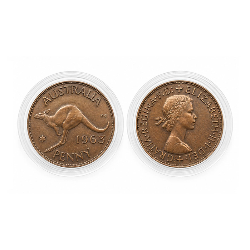 PERTH MINT | SQUARE PENNY CONCEPT SET (2003) | SQUARE PROOF COIN | 1/2OZ SILVER 999.0