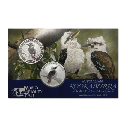 PERTH MINT | 2008-2009 AUSTRALIA KOOKABURRA 1OZ SILVER TWO COIN SET