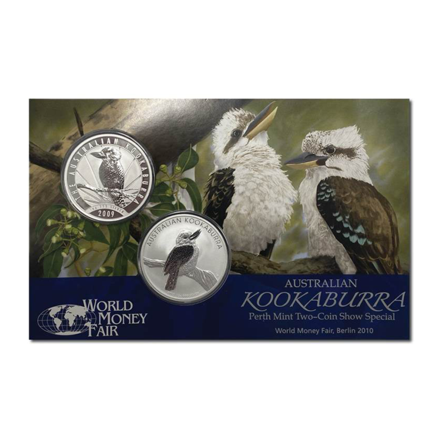 PERTH MINT | 2008-2009 AUSTRALIA KOOKABURRA 1OZ SILVER TWO COIN SET