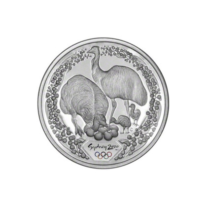 PERTH MINT | SYDNEY OLYMPICS COIN 2000 | EMU & WATTLE | 1OZ SILVER 999.0