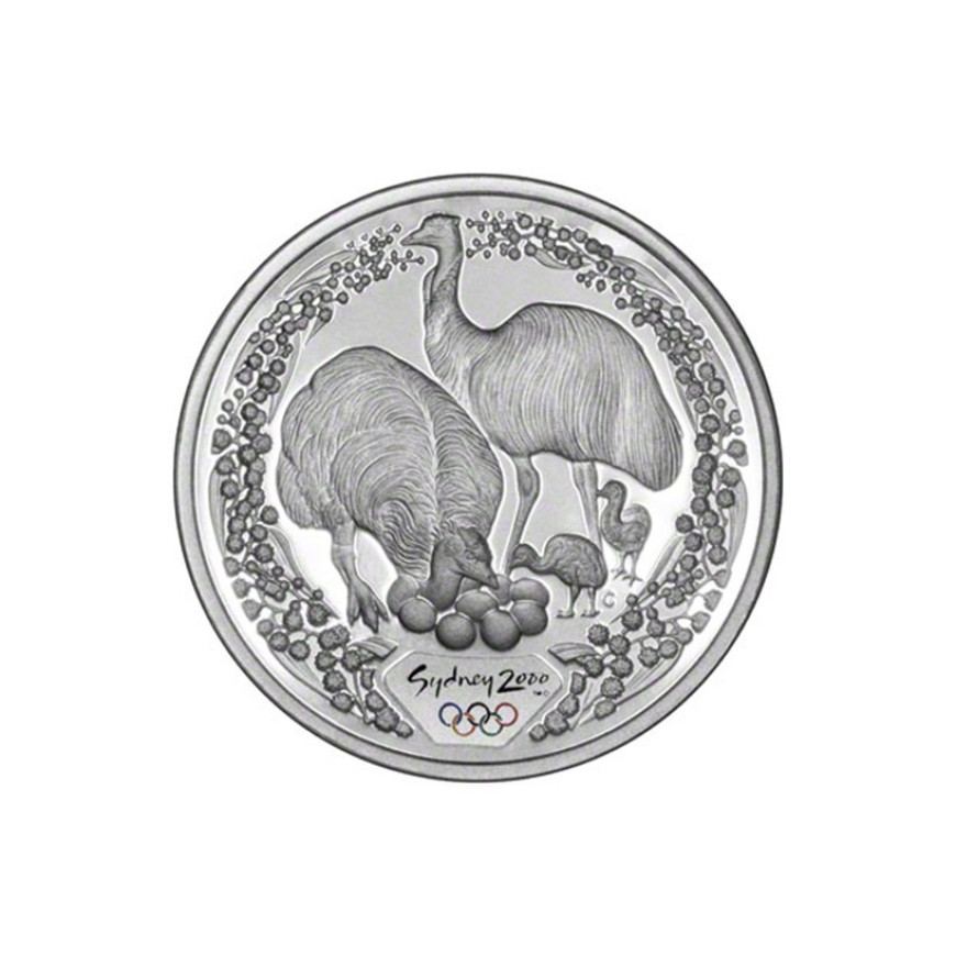 PERTH MINT | SYDNEY OLYMPICS COIN 2000 | EMU & WATTLE | 1OZ SILVER 999.0