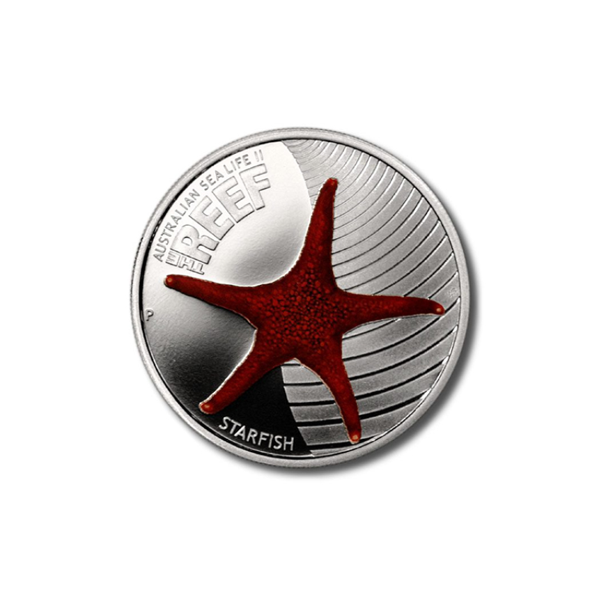 PERTH MINT | AUSTRALIAN SEA LIFE II | THE REEF-STARFISH (2011) | PROOF COIN 1/2OZ SILVER 999.0