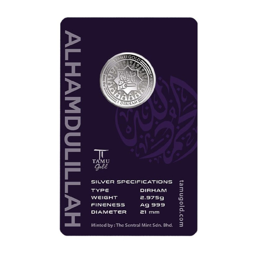 1 DIRHAM | TAMU GOLD | TAHMID | SILVER 999.0
