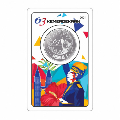 1 DIRHAM | 63 TAHUN KEMERDEKAAN MALAYSIA | SILVER 999.0