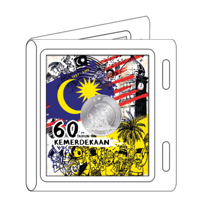 1+1 DIRHAM | 60 TAHUN KEMERDEKAAN MALAYSIA | SILVER 999.0