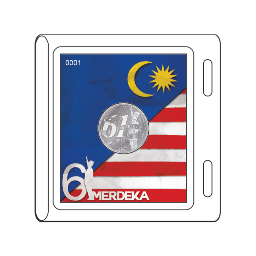 1+1+1 DIRHAM | 61 TAHUN KEMERDEKAAN MALAYSIA | SILVER 999 .0